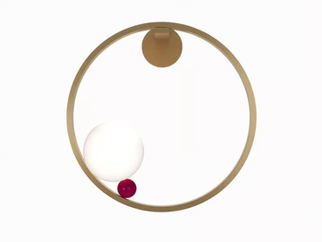 JOY - LED wall lamp in brass and blown glass by Paolo Castelli - view 2